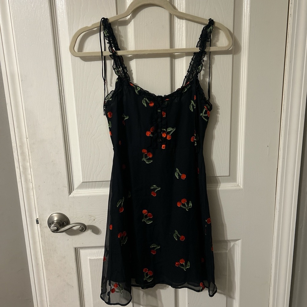 For Love and Lemons Cherry Print Mini Dress - Picture 6 of 7